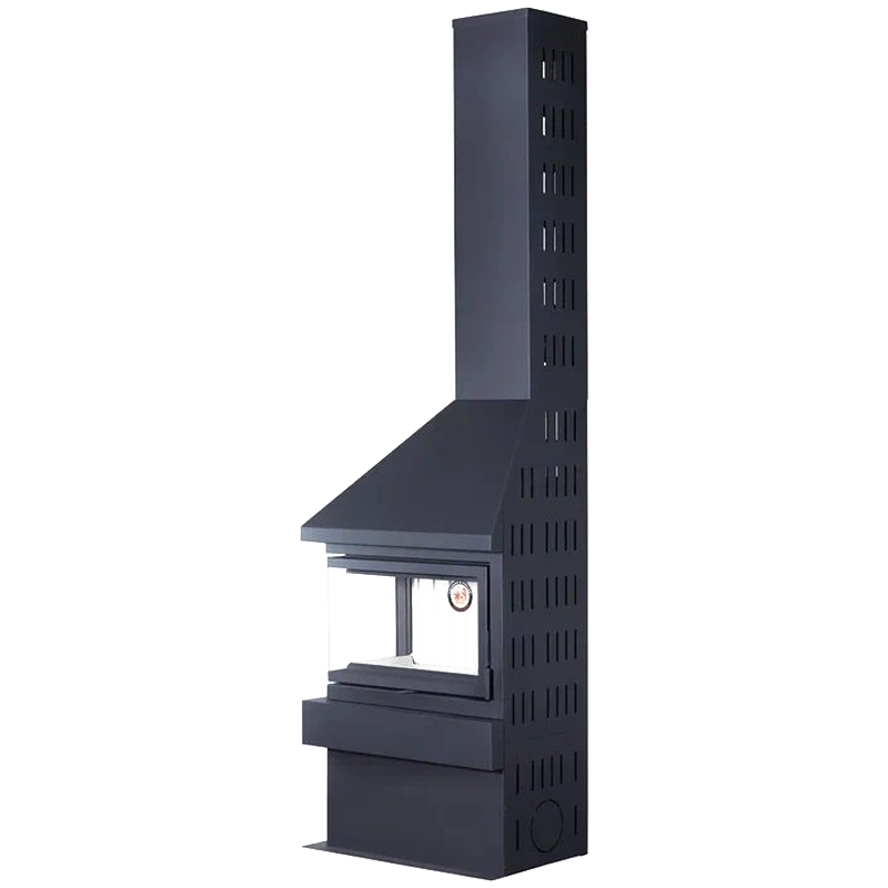 Камин Экокамин Прага угловой (левый) белый шамот (миниатюра)