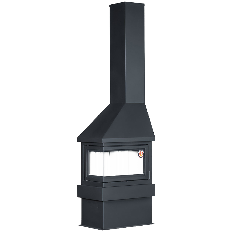 Камин Экокамин Прага угловой (левый) белый шамот