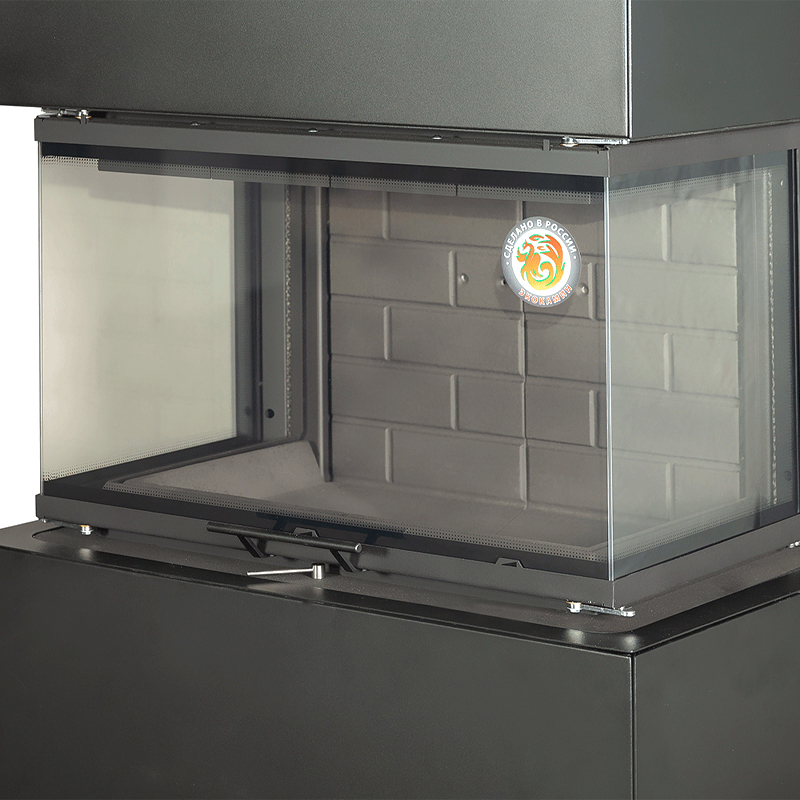 Камин Экокамин Родос 800 черный шамот черный (миниатюра)