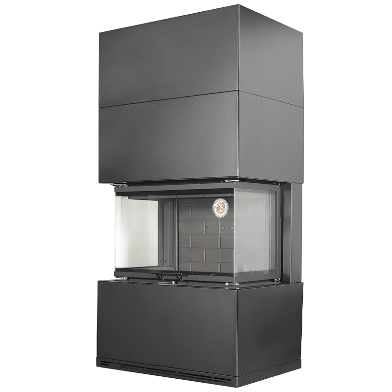 Камин Экокамин Родос 800 черный шамот черный