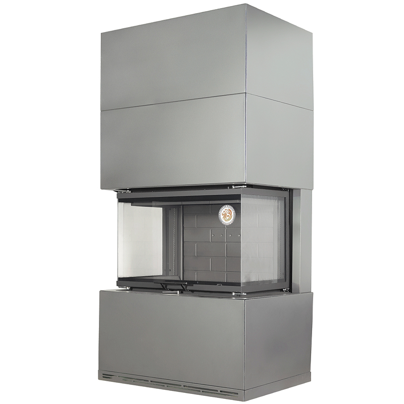 Камин Экокамин Родос 800 графит шамот черный