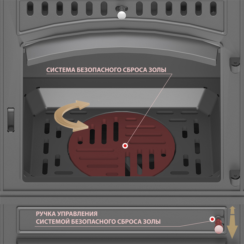 Печь-камин Везувий LV-12 (Антрацит) (миниатюра)