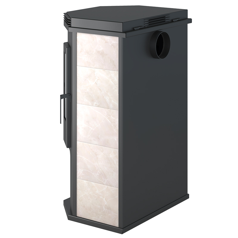 Печь-камин ASTON Призматик с плитой (бежевый) (миниатюра)