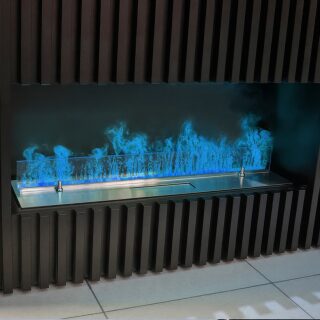 Электрический очаг Schones Feuer 3D FireLine 1000 RGB Pro со стальной крышкой(Латунная панель)