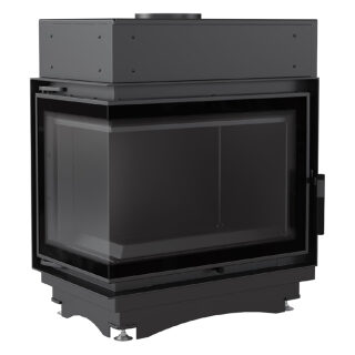 Каминная топка Kratki Maja/PW/BL/12/BS/W/DECO (угловое стекло слева)