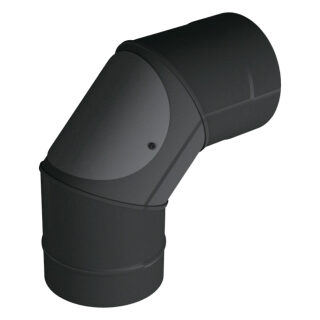 Отвод 90° Вулкан VBR с прочисткой (black, AISI 439/0,8мм)(Диаметр Ø 150 мм)