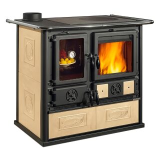 Отопительно-варочная печь La Nordica Rosa SX Reverse Ceramica(Красный (Liberty Bordeaux))