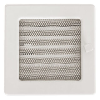 Вентиляционная решетка LK кремовая с задвижкой(Высота 17 см, Ширина 17 см)