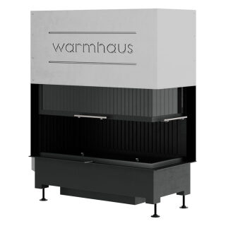 Каминная топка Warmhaus Kant 100/57h(Футеровка 3D-панели, Расположение Правая)
