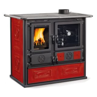 Отопительно-варочная печь La Nordica Rosa 5.0 Ceramica(Красный (Liberty Bordeaux))
