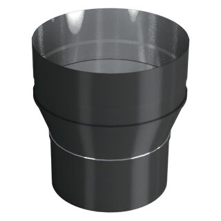 Переходник с топки на трубу Вулкан VBR (black, AISI 439/0,8мм)(Диаметр Ø 115 мм)