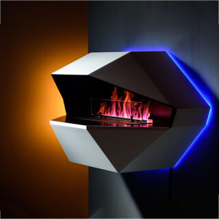 Каминокомплект Schones Feuer Nero Design с очагом 3D FireLine 600(Цвет Белый, Пламя Дополнительная синяя подсветка)