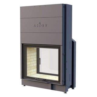 Каминная топка Astov ПТ 9074(Футеровка ШСП (широкие стальные пластины))