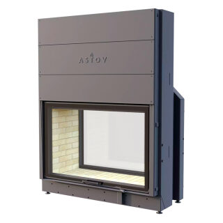 Каминная топка Astov ПТ 12080(Футеровка 3D панели)
