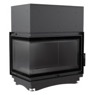 Каминная топка Kratki Oliwia/PW/BL/17/BS/W/DECO (угловое стекло слева)