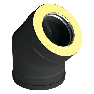 Отвод 45° Вулкан VBR50 (black, AISI 321/439/0,5мм)(Ø 120/220 мм)