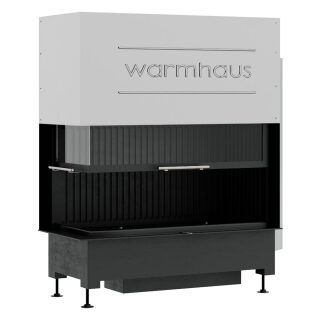 Каминная топка Warmhaus Kant 100/57h(Футеровка 3D-панели, Расположение Левая)