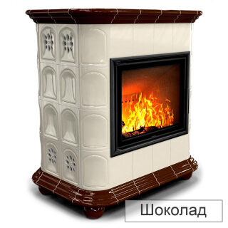 Каминная облицовка КимрПечь Прованс пристенный МЛ-700(Исполнение Однотонный B, Цвет / Декор Шоколад [G4])