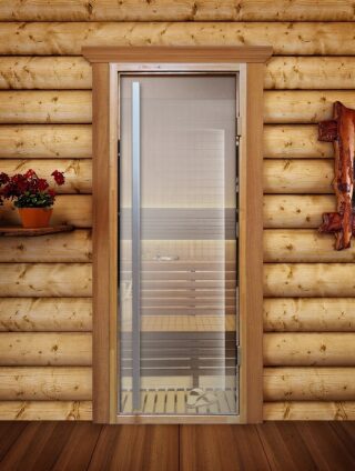 Дверь для бани/сауны DoorWood Престиж Flash Royal(Размер 2000*800 мм, Цвет стекла Бронза)