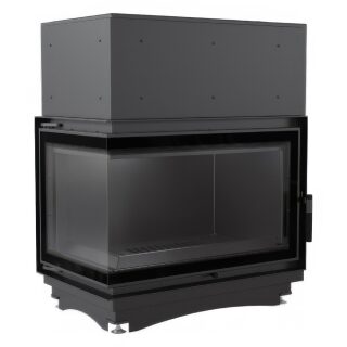 Каминная топка Kratki Oliwia/PW/BL/22/BS/W/DECO (угловое стекло слева)