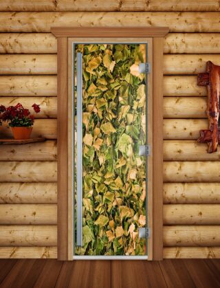 Дверь для бани/сауны DoorWood Престиж Фотопечать (1900х700 мм)(Рисунок А087)
