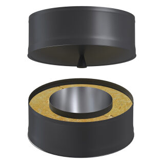 Сэндвич-заглушка Везувий BLACK (AISI 430)(Ø120х200 мм)