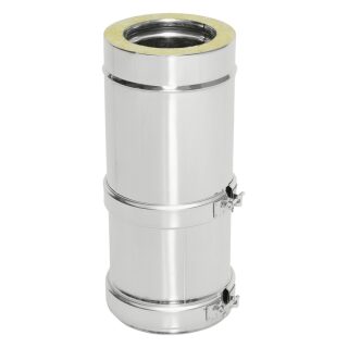 Труба телескопическая ТиС Термо L300-450 ТТТ-Р с хомутом, AISI 304(Ø 180/280)