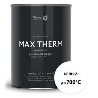 Эмаль Elcon термостойкая (банка 0,8кг) +700(белая)