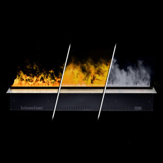 Встраиваемый камин-увлажнитель Schones Feuer 3D Hot Line 1200(Классический) (Панель Нержавеющая)