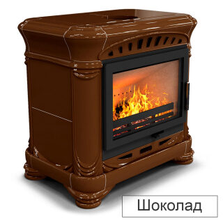 Каминная облицовка КимрПечь Модерн центральный (Исполнение Однотонный B, Цвет / Декор Шоколад [G4])