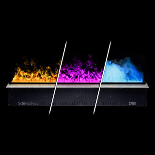 Встраиваемый камин-увлажнитель Schones Feuer 3D Hot Line 1200(RGB) (Панель Нержавеющая)