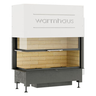 Каминная топка Warmhaus Kant 100/57h(Футеровка Светлый шамот, Расположение Левая)