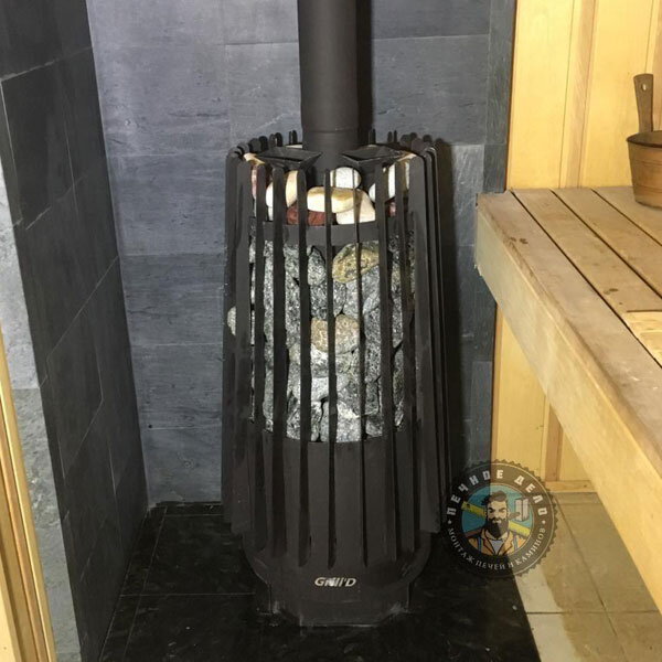 Монтаж печи для бани Grill'D Cometa Vega (Window black)