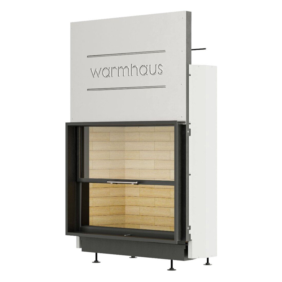 Каминная топка Warmhaus Flat 120/80h(Футеровка - 3D панели)