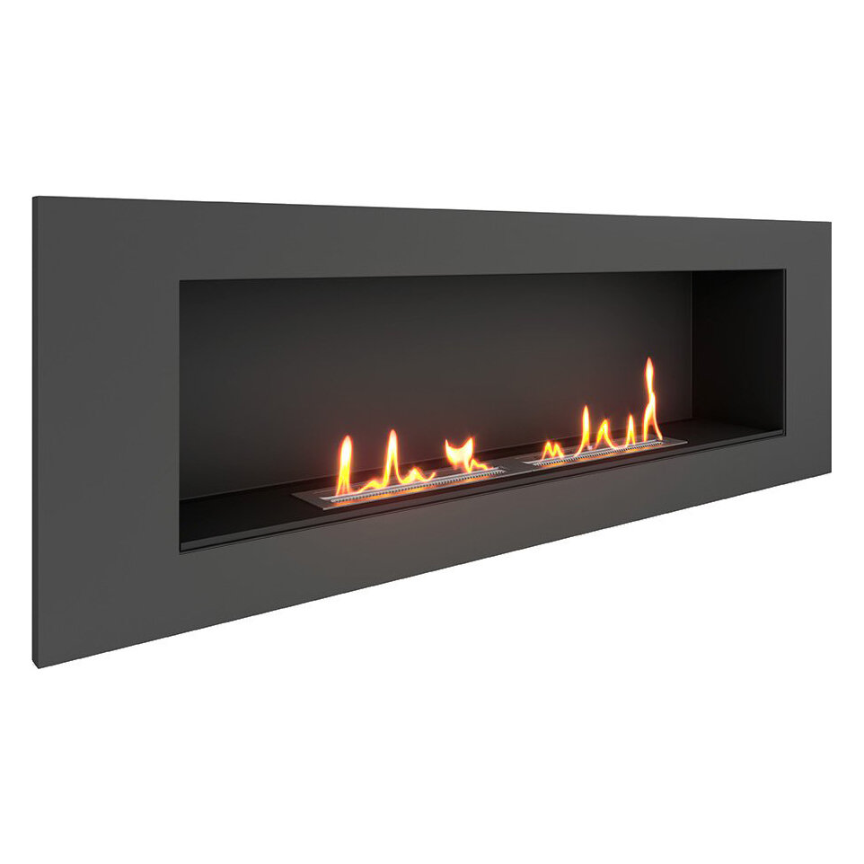 Встраиваемый биокамин SteelHeat LONG 1200 LITE Small(Стекло Без стекла, Стемалит Со стемалитом)