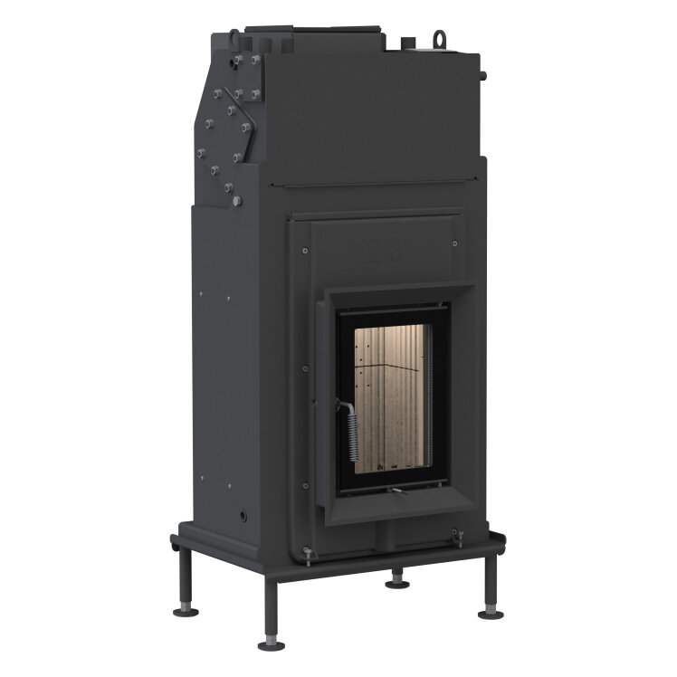 Каминная топка Brunner HKD 2.6 k SK (плоское стекло) (Фронтальная панель, 48x83см, чугунная)