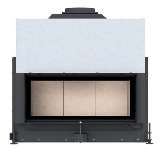Каминная топка Brunner Architektur-Kamin 38/86 (с подъёмом)(Монтажная черная рама 70 мм)