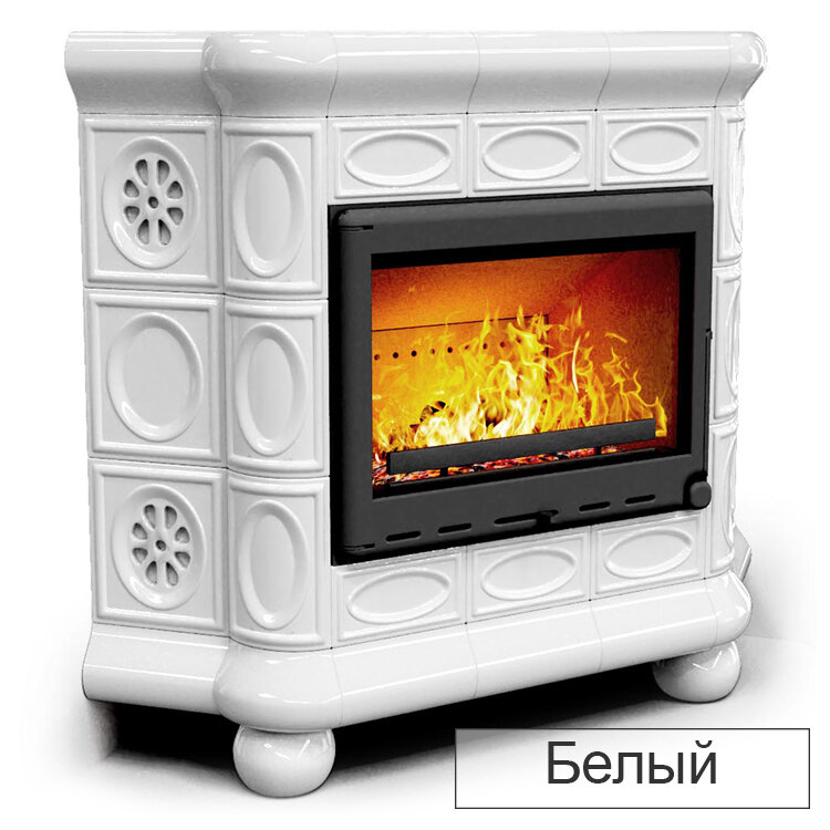 Каминная облицовка КимрПечь Медальон угловая МЛ-700(Исполнение Однотонный B, Цвет / Декор Вишня [F3])