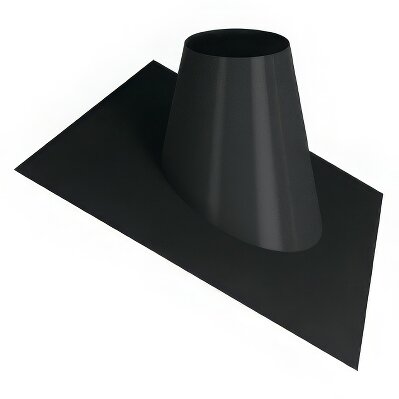 Кровельный элемент Вулкан VBR50 21°/32° (black, AISI 439/0,5мм)(Ø 150/250 мм)