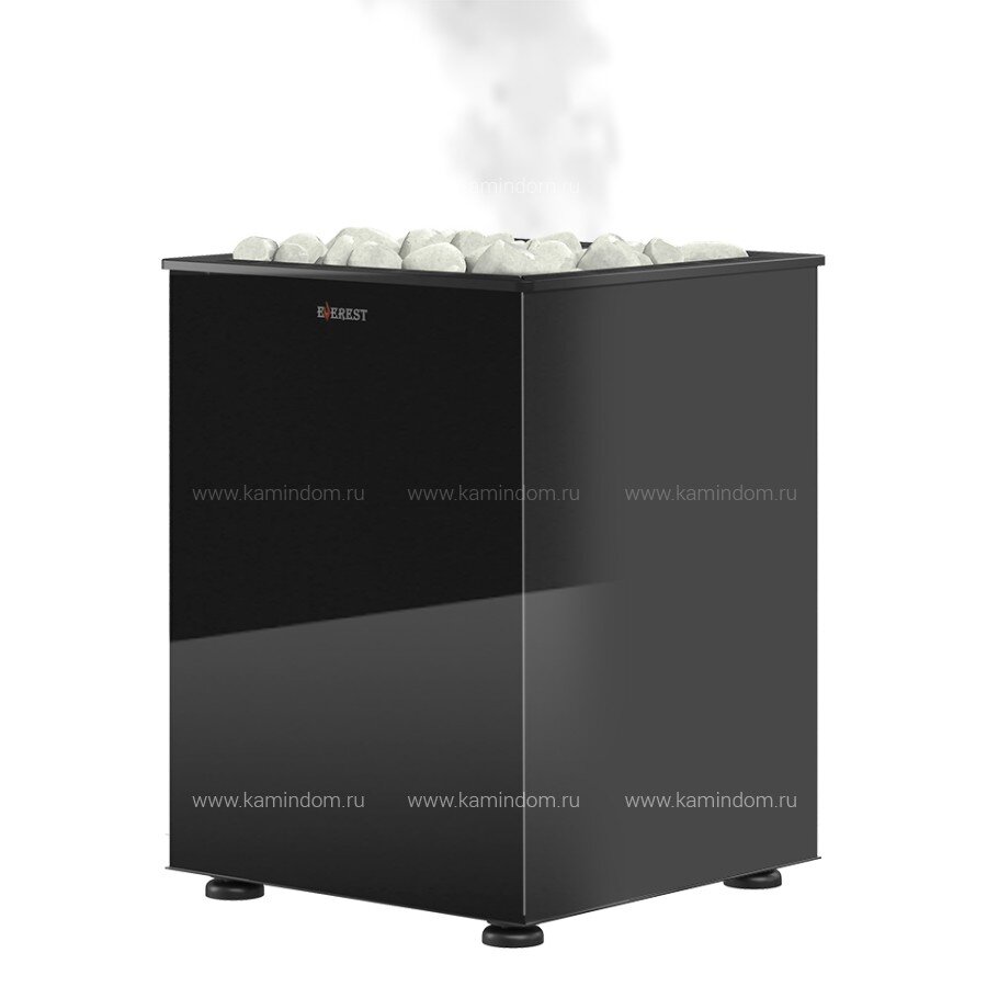 Электрокаменка Эверест Черный Кристалл с парогенератором (Black Crystal Steam) S180