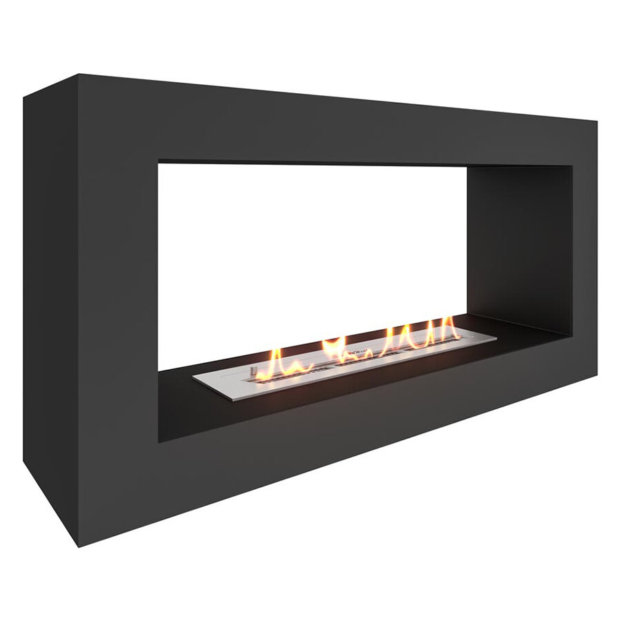 Биокамин SteelHeat Frame One 900(Цвет Белый, Стекло Со стеклом, Стемалит Без стемалита)