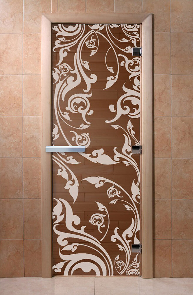 Дверь для бани/сауны DoorWood Венеция бронза(Размер 2000*600 мм, Расположение Левая)