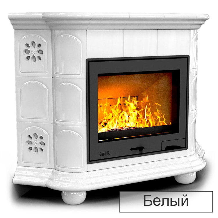 Каминная облицовка КимрПечь Прованс угловой Л-700(Исполнение Однотонный C, Цвет / Декор Серо-голубой [G1])