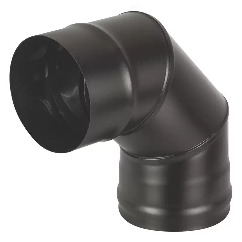 Колено Везувий BLACK (AISI 430/1,0мм) 90°(Ø 115 мм)