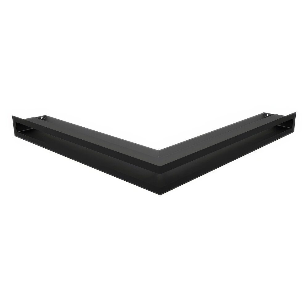 Люфт Kratki чёрный (угловой)(Размеры 12х56х56 см, Модель 45S, Расположение Стандарт)