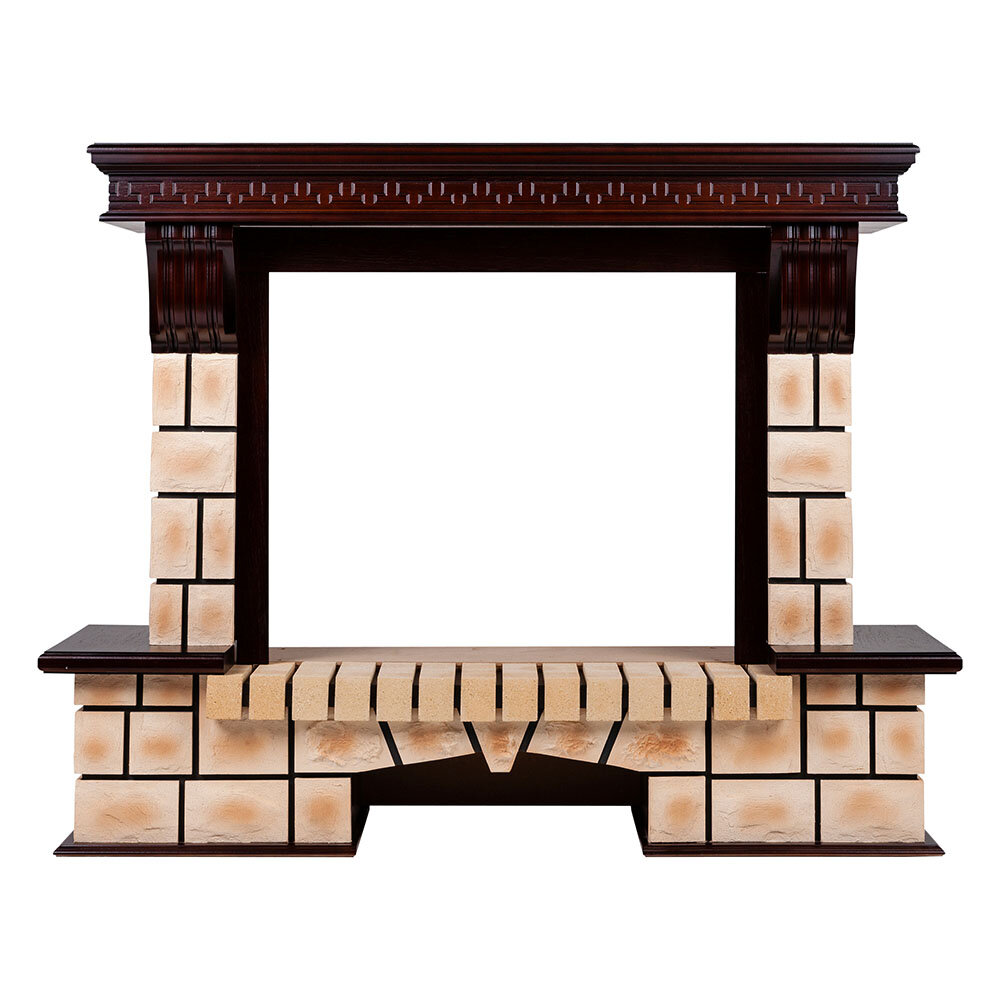 Портал RealFlame Stone Brick 26 AO(Античный дуб (AO-257))