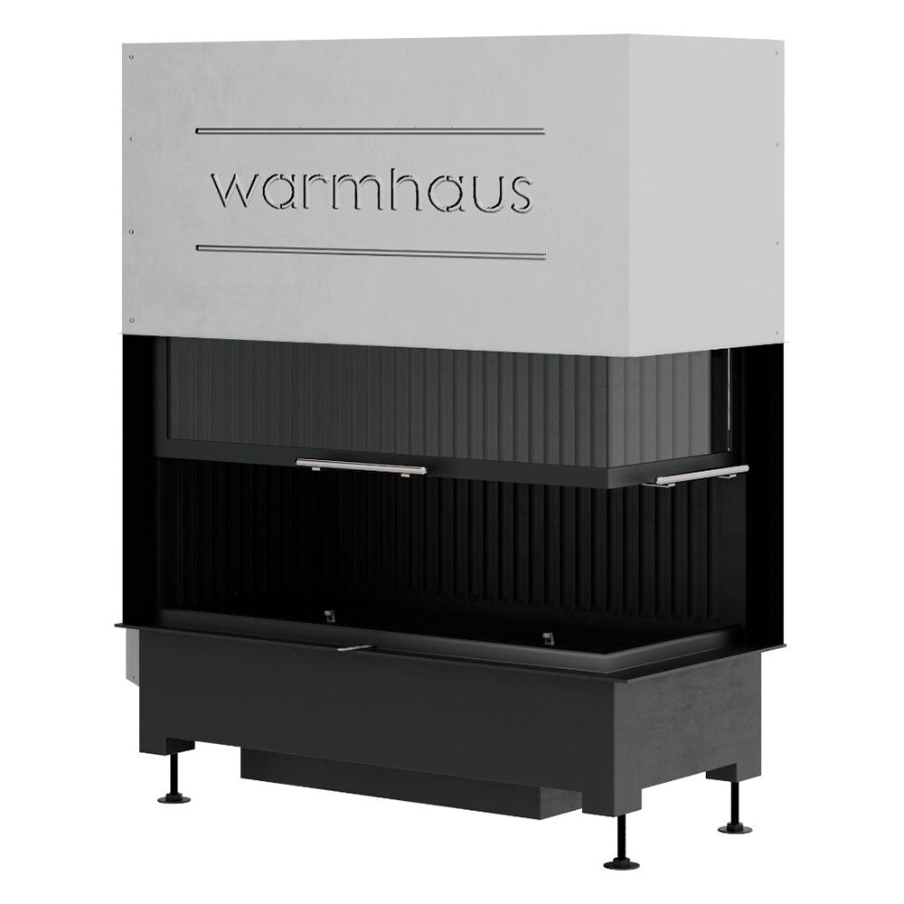 Каминная топка Warmhaus Kant 100/57h(Футеровка 3D-панели, Расположение Правая)