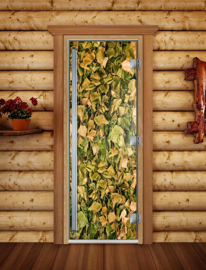 Дверь для бани/сауны DoorWood Престиж Фотопечать (2000х800 мм)(Рисунок А046)