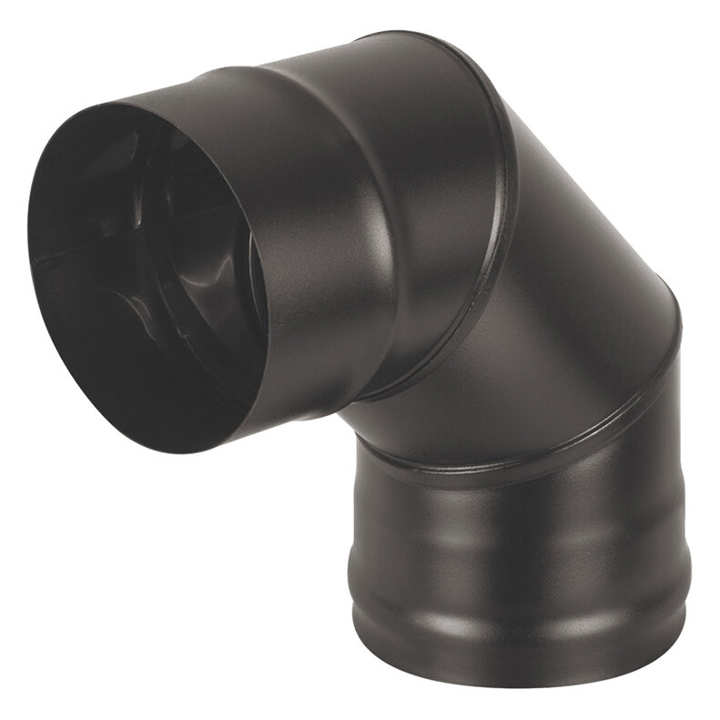 Колено Везувий BLACK (AISI 430/0,8мм) 90°(Ø 115 мм)