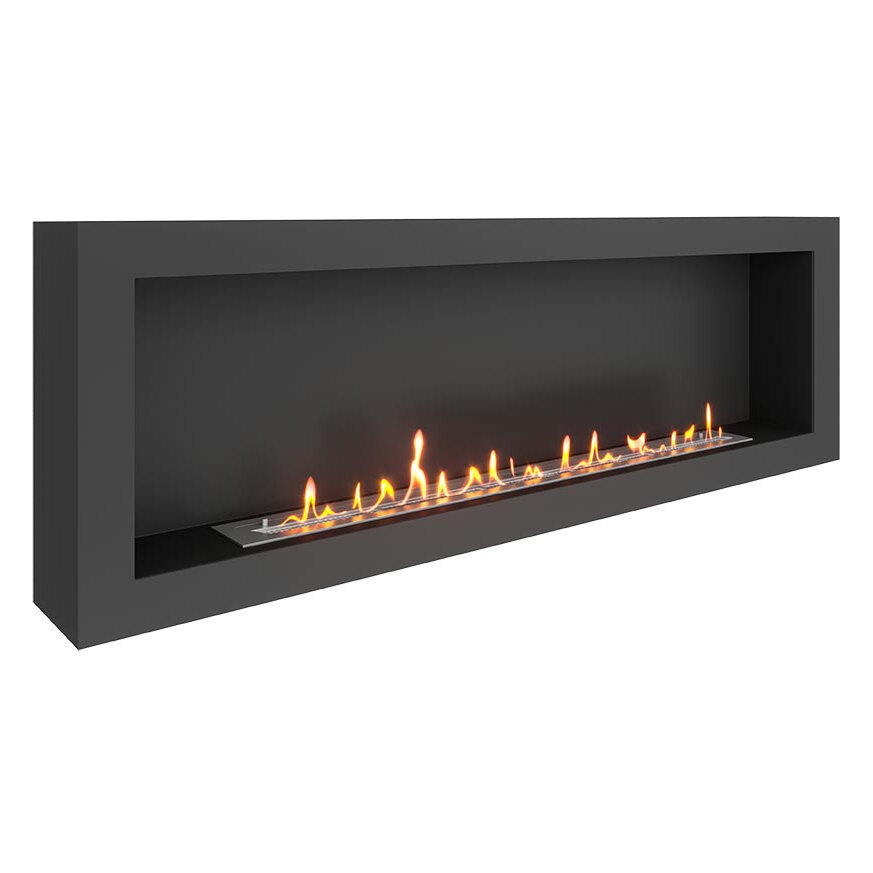 Биокамин SteelHeat WALL ONE 1700(Цвет Черный, Стекло Без стекла, Стемалит Со стемалитом)